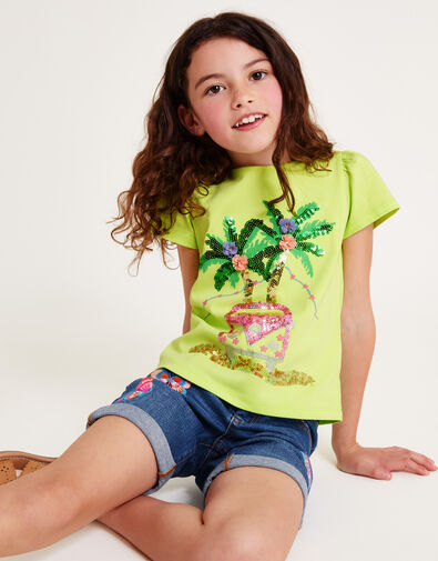 Campervan Embellished T-Shirt, Green (LIME), large