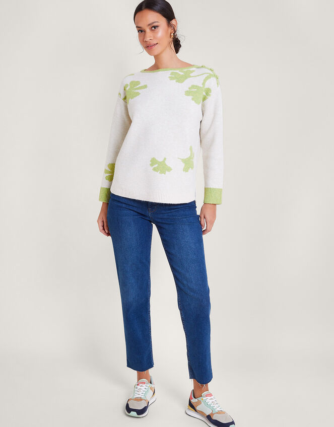 Pia Pattern Jumper, Ivory (IVORY), large