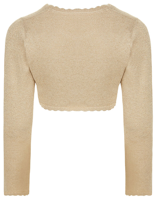 Niamh Crystal Knitted Cardigan, Gold (GOLD), large