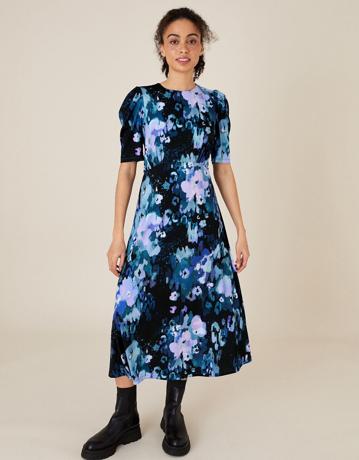 monsoon blue floral dress