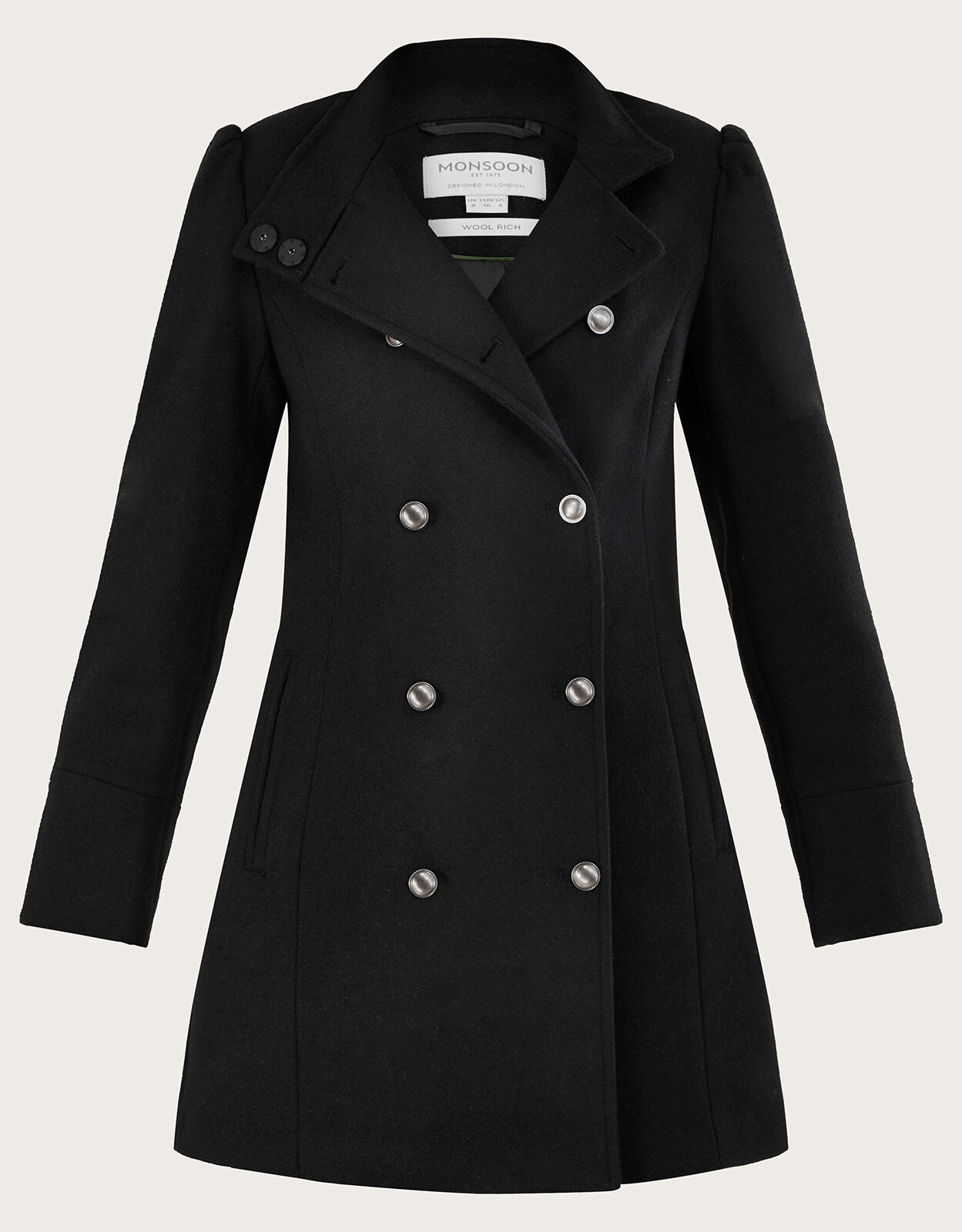 Military style outlet pea coat