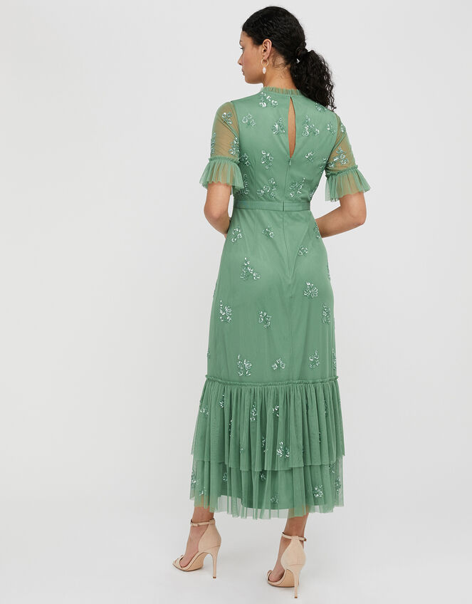 Lili Embellished Midaxi Dress, Green (GREEN), large