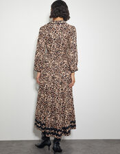 Lola Leopard Print Maxi Dress, Brown (BROWN), large