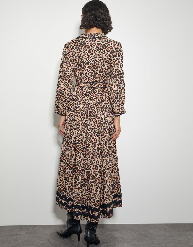 Lola Leopard Print Maxi Dress, Brown (BROWN), large