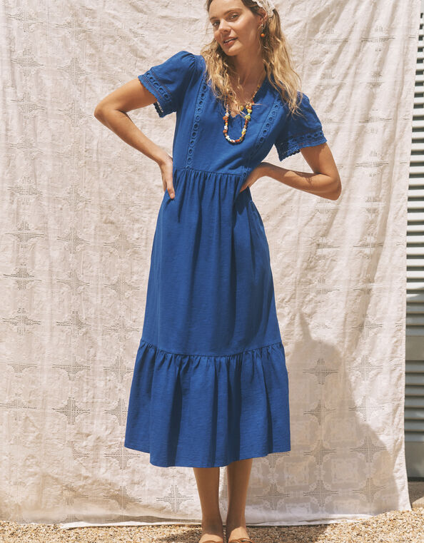Tanitha Lace Jersey Maxi Dress, Blue (COBALT), large