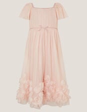 Evangaline Rose Appliqué Tulle Dress, Pink (PINK), large