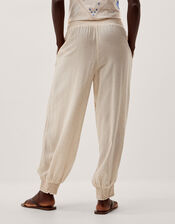 Reese Linen Blend Harem Trousers, Natural (NATURAL), large