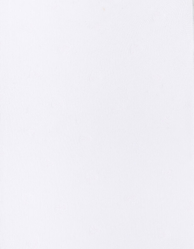 Girl Love Heart Tights, White (WHITE), large