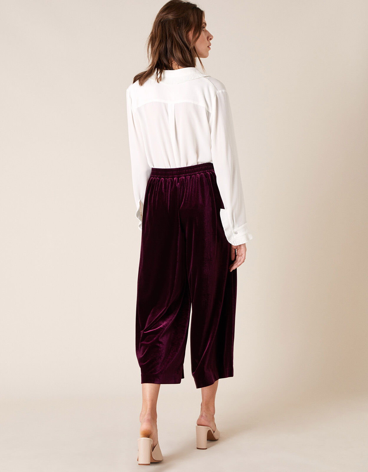 Velvet crop pants cheap