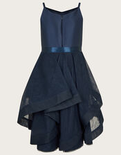 Sienna Ruffle Prom Dress, Blue (NAVY), large