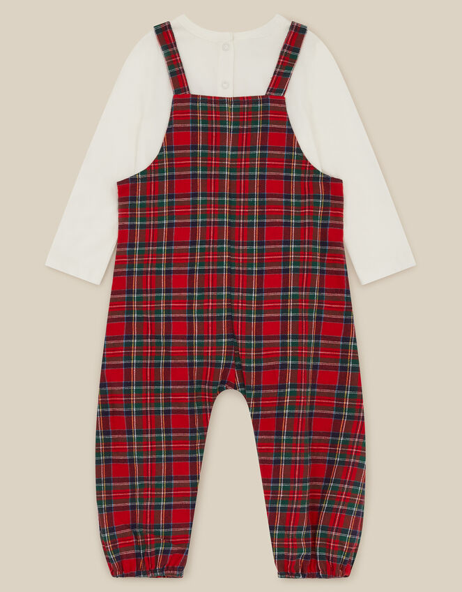 Newborn London Guard Check Top & Dungarees Set, Red (RED), large