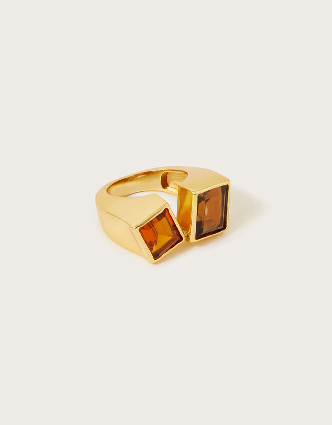 Double Stone Ring, Gold (GOLD), large