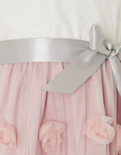 Baby Ianthe 3D Flower Dress, Pink (DUSKY PINK), large
