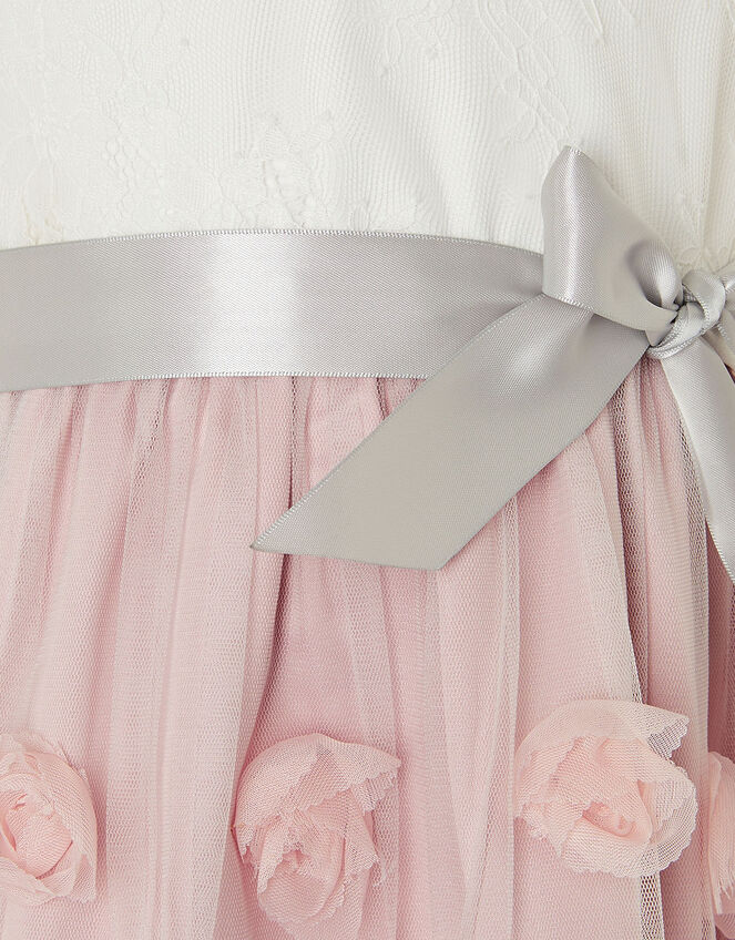 Baby Ianthe 3D Flower Dress, Pink (DUSKY PINK), large