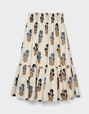 East Lucy Floral Midi Skirt, Blue (BLUE), large