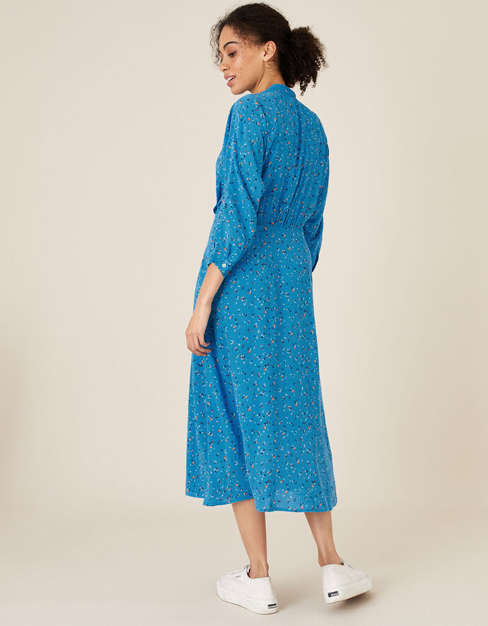 Midi dress - HIPPIE DAY cosmic blue - Colorful hippie print main image 0