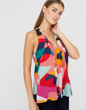 Iona Printed Cami Top in Organic Cotton, Multi (MULTI), large