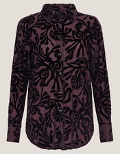 Debe Devoré Shirt, Purple (PURPLE), large