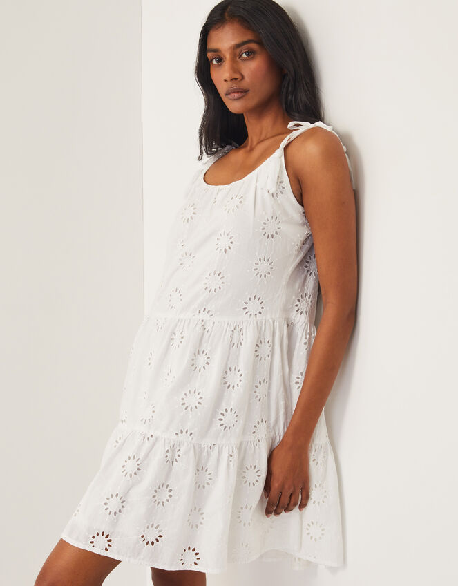 Maud Broderie Dress, White (WHITE), large