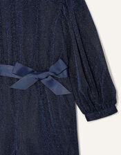 Erin Sparkle Long Sleeve Jumpsuit, Blue (NAVY), large
