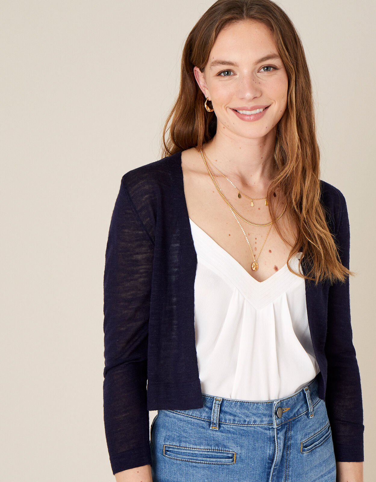 Womens navy blue shrug outlet
