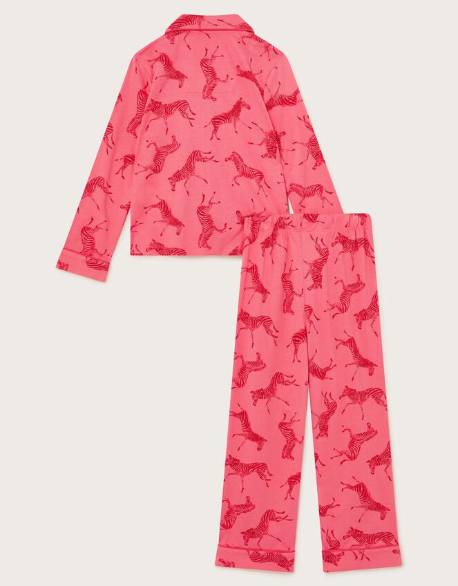 Zebra Print Long Pyjamas Set, Pink (PINK), large