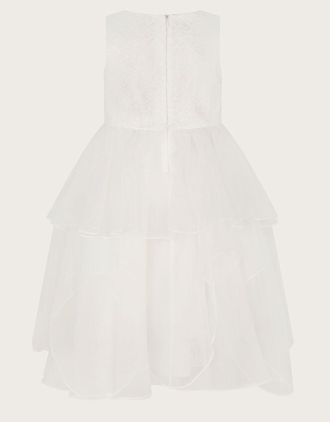 Lace Petal Flower Girl Dress, Ivory (IVORY), large