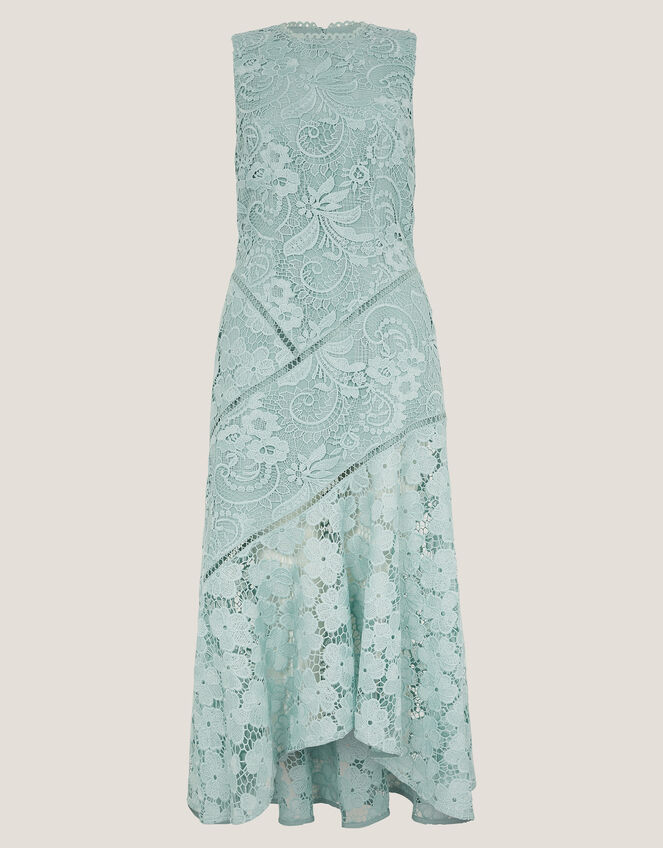 Gianna Sleeveless Lace Midi Dress, Green (SAGE), large