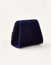 Sequin Bow Velvet Bag, , large