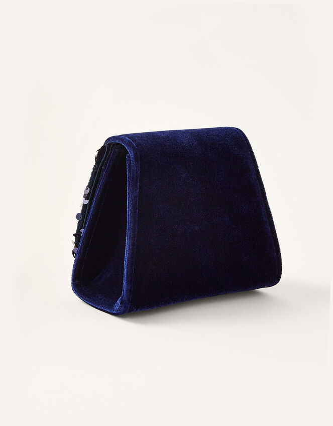 Sequin Bow Velvet Bag, , large