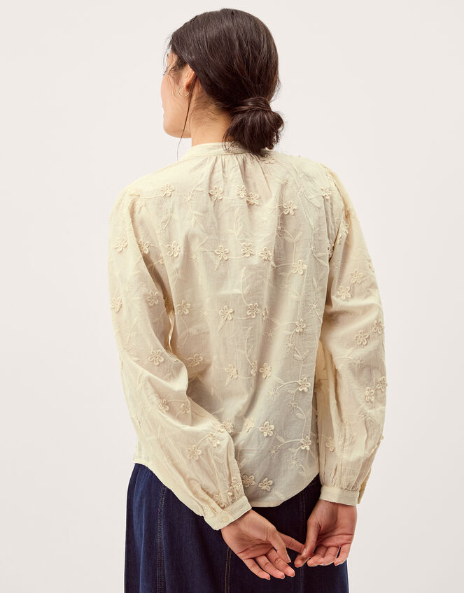 Mel Floral Embroidered Blouse Ivory