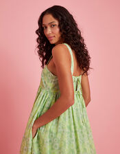 Scotch & Soda Sleeveless Floral Maxi Dress, Green (LIME), large