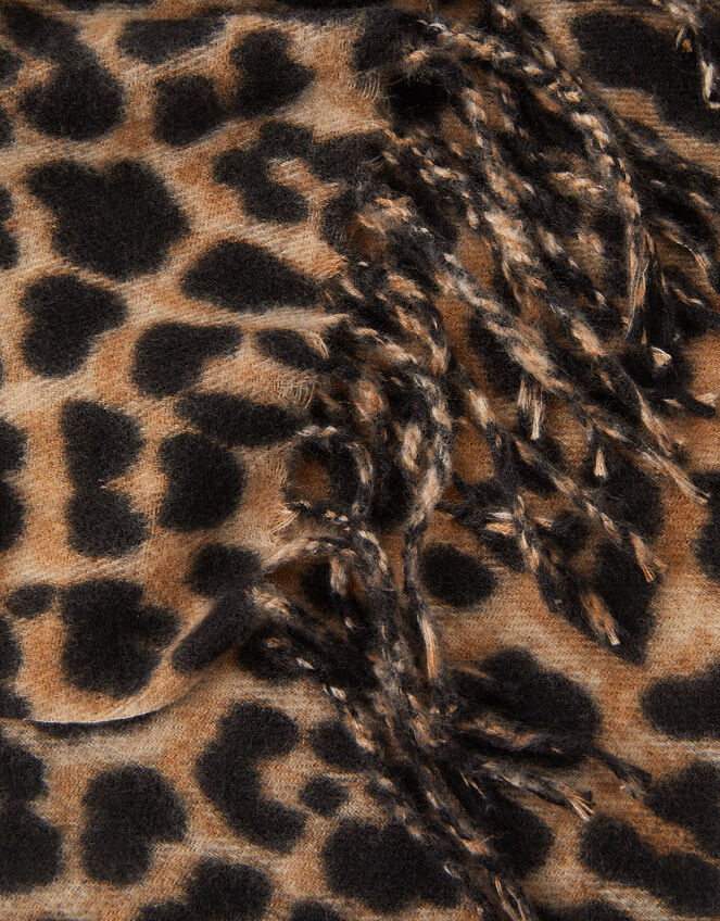 Ginny Leopard Print Scarf, , large