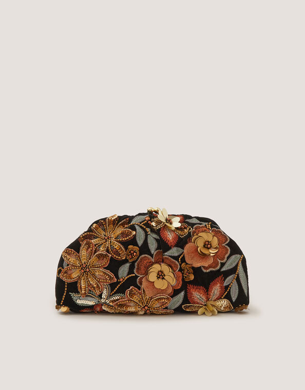 Ren Floral Embellished Clutch Bag, , large