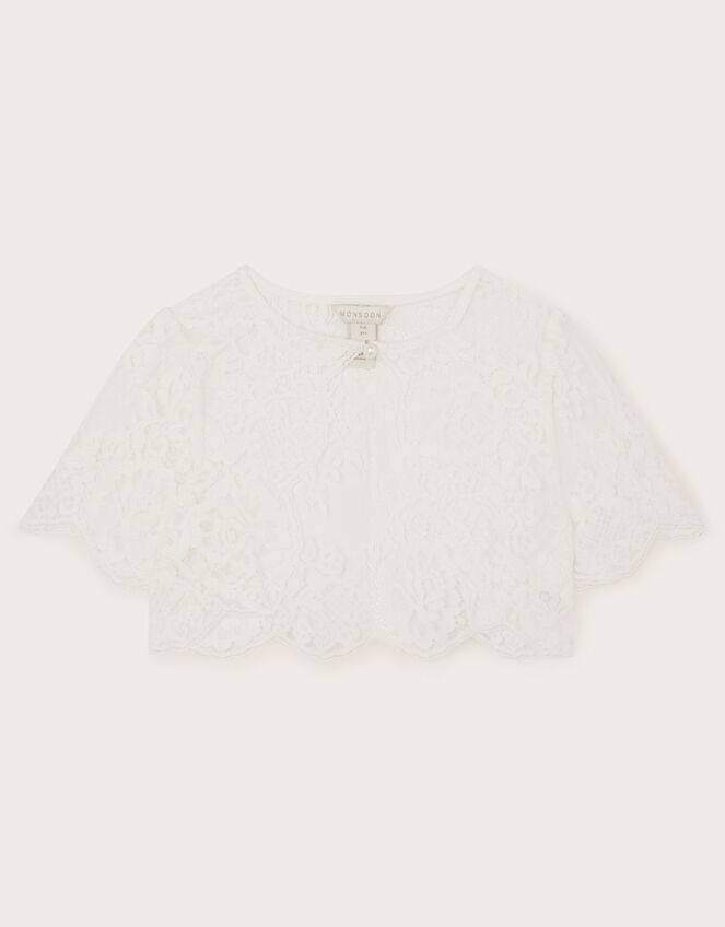 Lola Lace Bridesmaid Shrug, Ivory (IVORY), large