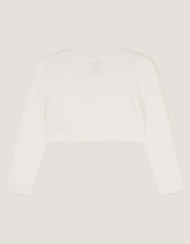Phoebe Pearl Trim Cardigan, Ivory (IVORY), large
