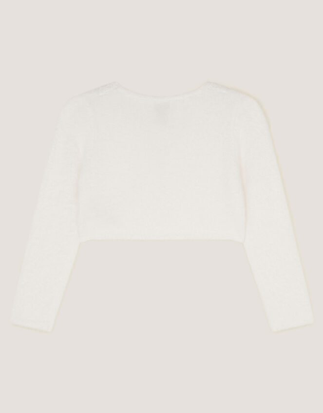 Phoebe Pearl Trim Cardigan, Ivory (IVORY), large