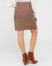 Patsy Check Skirt, Brown (BROWN), large