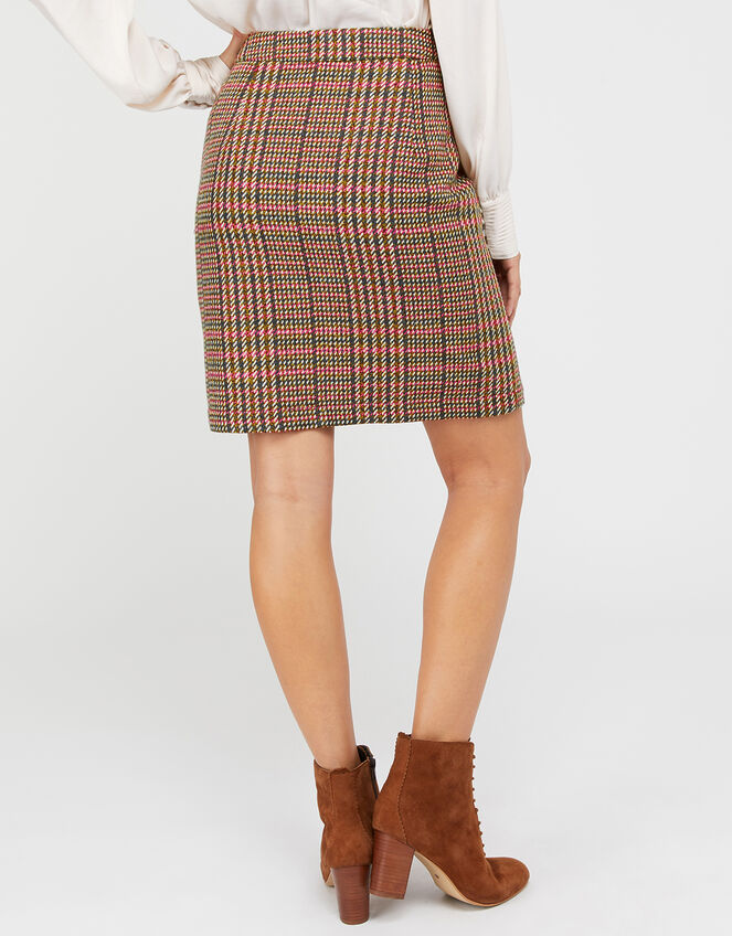 Patsy Check Skirt, Brown (BROWN), large