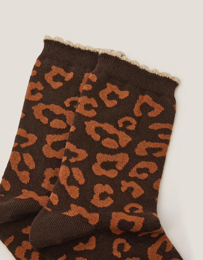 Leopard Print Socks, , large