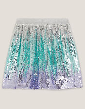 Mermaid Sequin Ombré Skirt, Multi (MULTI), large