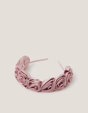 Rosette Satin Headband, , large
