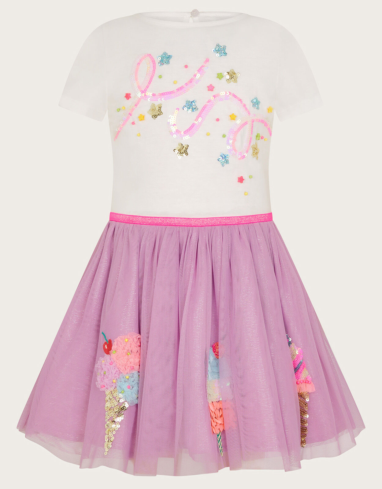 Embellished Ice Cream Disco Dress Purple Girls Dresses Monsoon UK