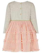 Baby Swan Ruffle Disco Dress, Grey (GREY), large