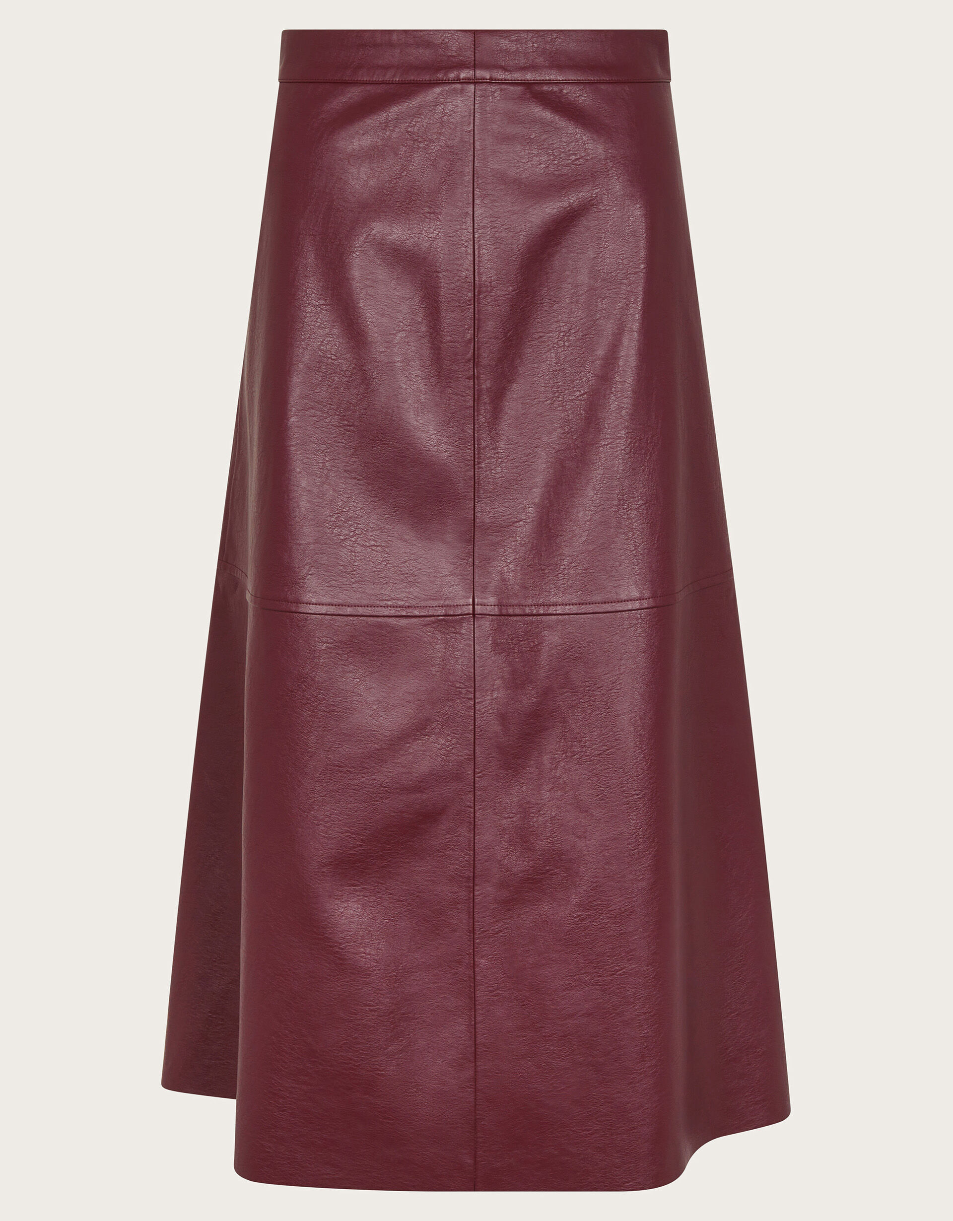 Pippa Faux Leather Midi Skirt Red Skirts Monsoon UK