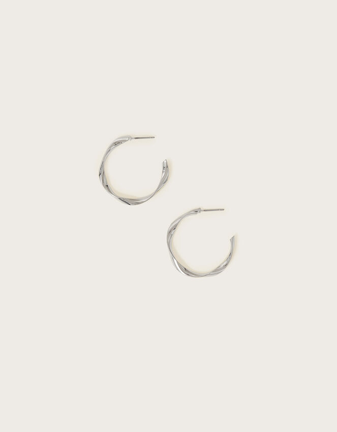 Twisted Hoop Earrings, , large