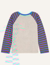 Tiger Stripe Long Sleeve T-shirt, Grey (GREY), large