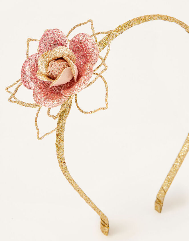 Ombre Glitter Rose Headband, , large
