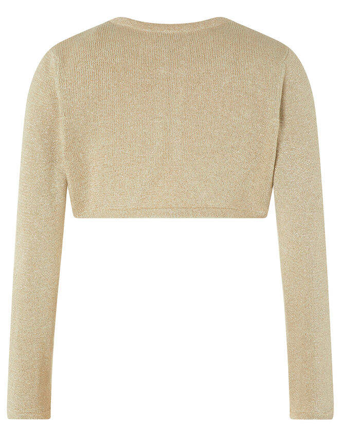 Niamh Crystal Knitted Cardigan, Gold (GOLD), large