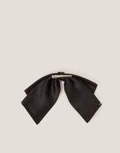 Waterfall Bow Hair Clip, Black (BLACK), large